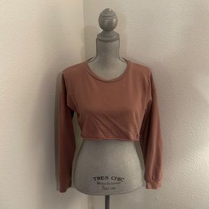 Mauve crop sweatshirt